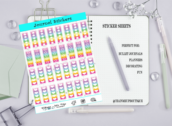 Checklist Rainbow Sticker Sheet Candid Adventures Boutique